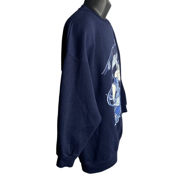 Vintage Mickey Mouse Crewneck Sweatshirt XL Blue Pullover Disney Jerry Leigh - Picture 5 of 6